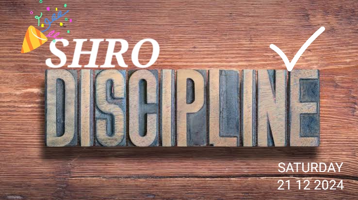 Discipline is the key to the growth